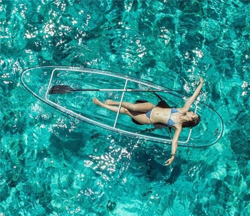 Double Seat Kayak Transparent Kayak Ocean Clear Transparent Kayak Double Transparent Boat